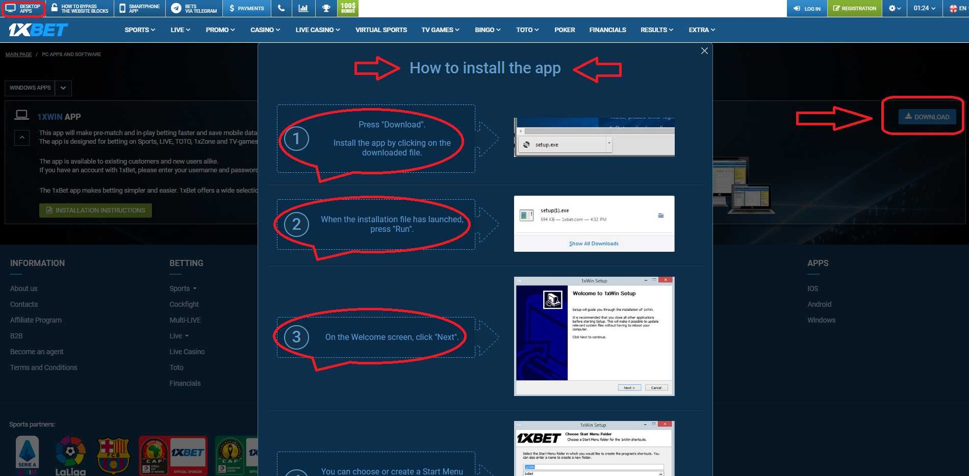 How to Complete 1xBet Download